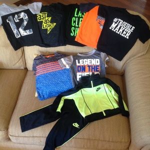 Lot of 2t boys t-shirts, and Nike outfit
